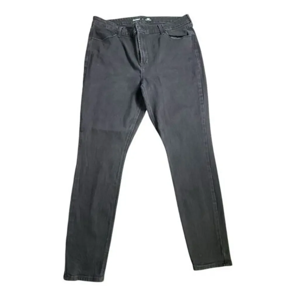 Old Navy Size 16 Wow Super Skinny High Rise Black Stretch Denim Womens Jean‎